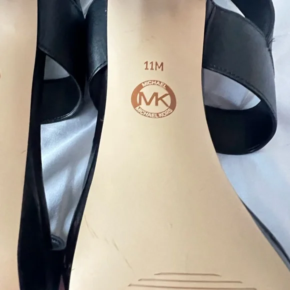 Michael Kors Black Chunky Heel Sandals - Picture 5 of 7